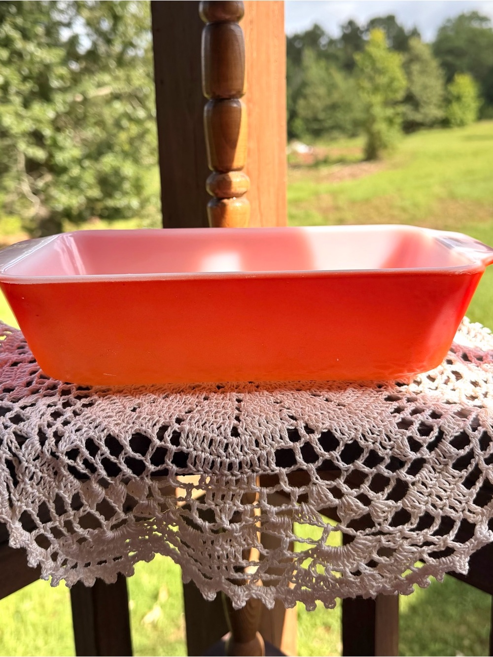 Anchor Hocking Fire King Toasted Orange Loaf Pan